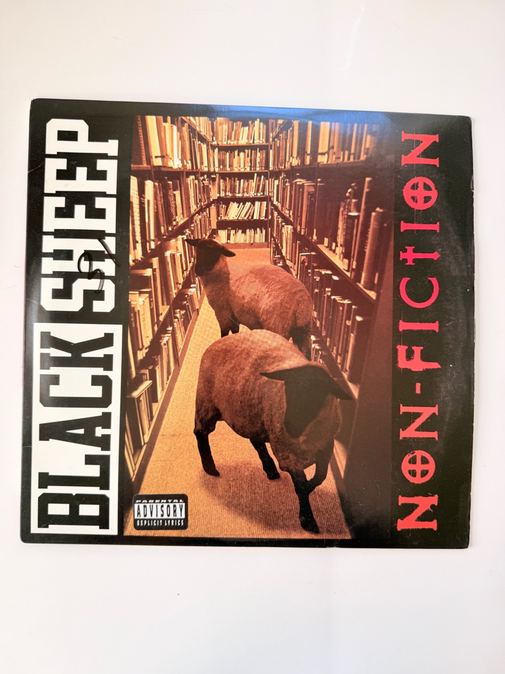 Black Sheep "Non-Fiction" Album Cover Art Print Black Red, Brown Vinyl Record
